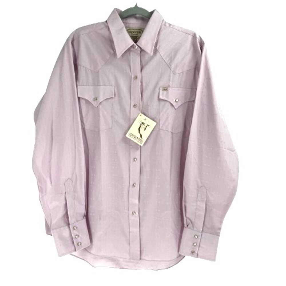 Cowboygirl Women's Prairie Granddaddy Pearl Snap Shirt XL Lavender Western NEW